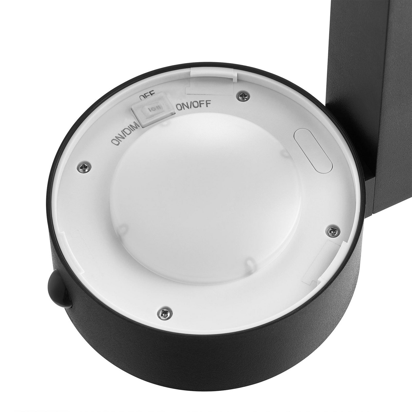 Coupar buitenwandlamp op zonne-energie, zwart, kunststof, IP44